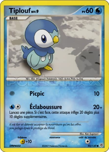 Carte Pokémon Tiplouf #93 — Diamant et Perle