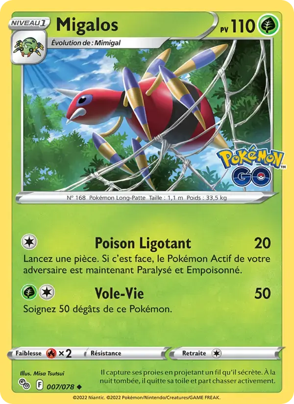 Carte Pokémon Migalos #007 — Pokémon GO