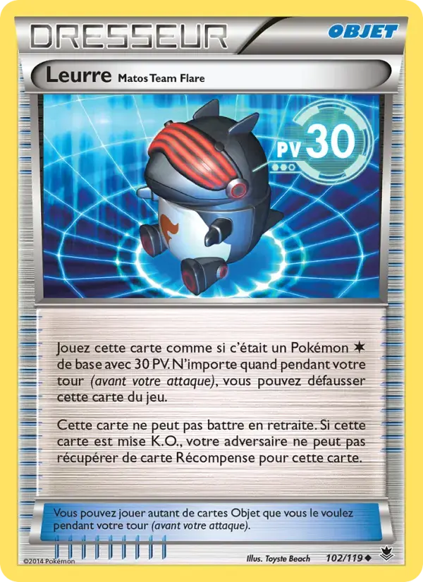 Carte Pokémon Leurre Matos Team Flare #102 — Vigueur Spectrale