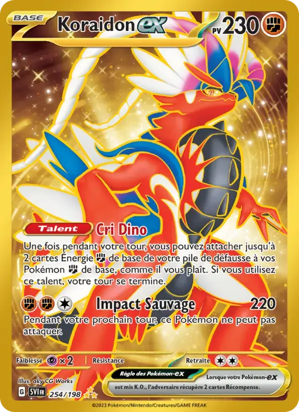 Carte Pokémon Koraidon-ex #254 — Écarlate et Violet