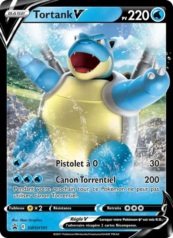 Carte Pokémon Tortank V #SWSH101 — Promos Épée et Bouclier