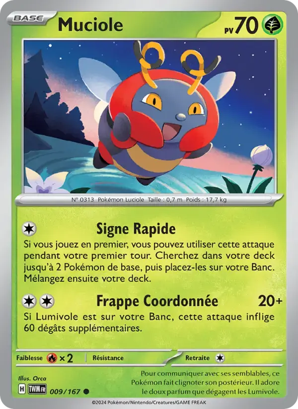 Carte Pokémon Muciole #009 — Mascarade Crépusculaire
