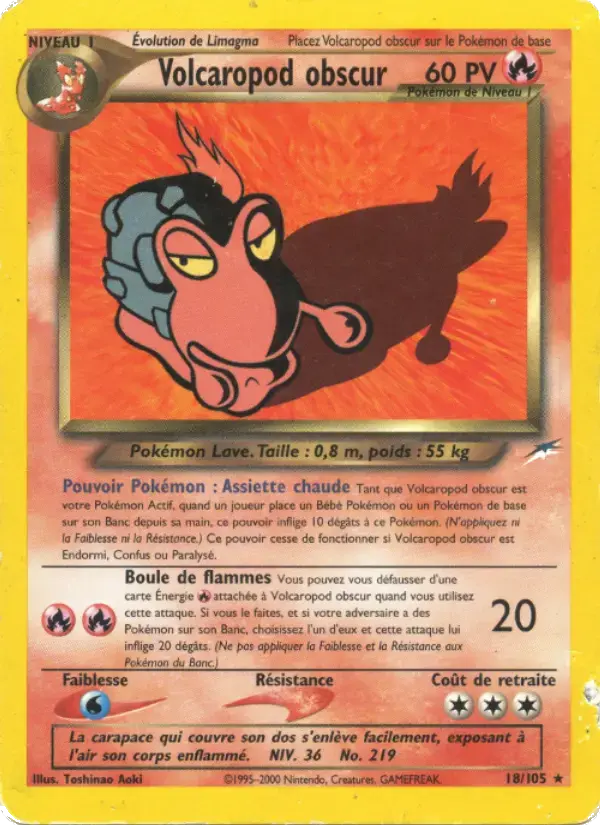 Carte Pokémon Volcaropod obscur #18 — Neo Destiny