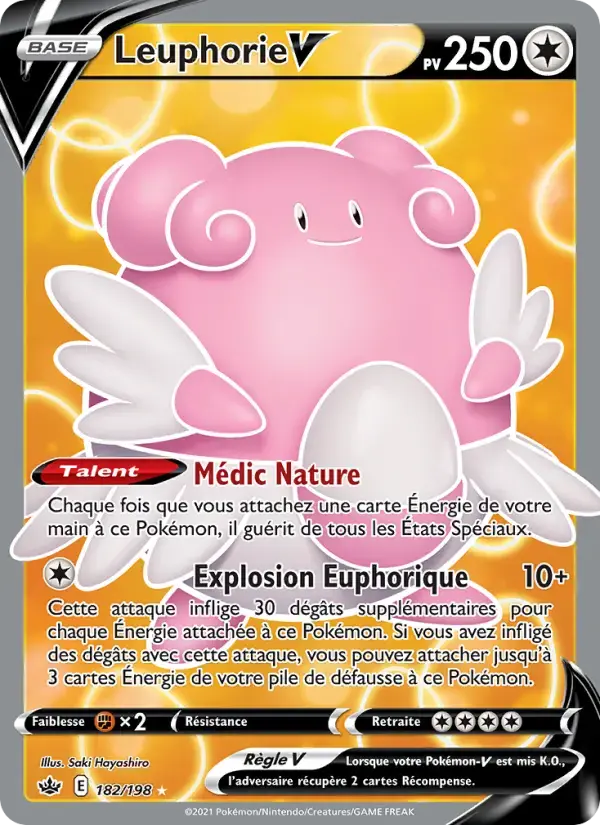 Carte Pokémon Leuphorie V #182 — Règne de Glace