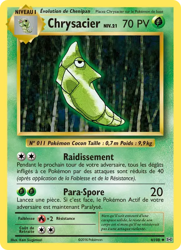 Carte Pokémon Chrysacier #4 — Évolutions XY