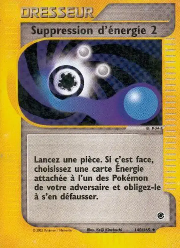 Carte Pokémon Suppression d'énergie 2 #140 — Expédition