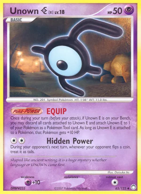 Unown E #65 — Mysterious Treasures