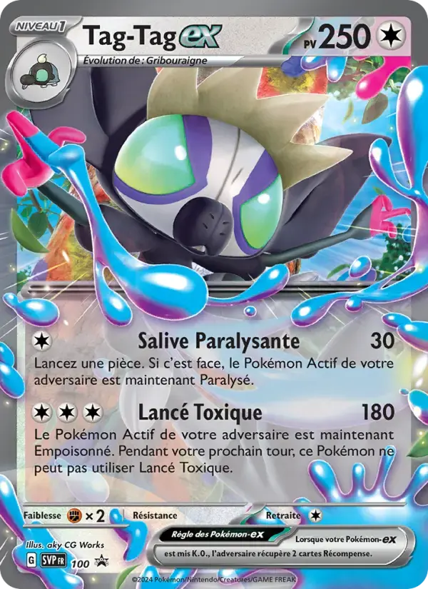Carte Pokémon Tag-Tag-ex #100 — Promos Écarlate et Violet