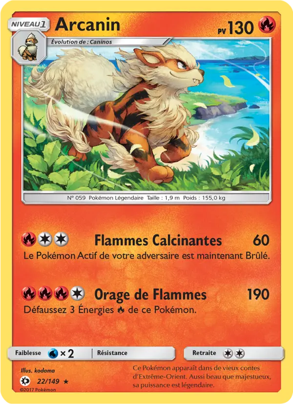 Carte Pokémon Arcanin #22 — Soleil et Lune