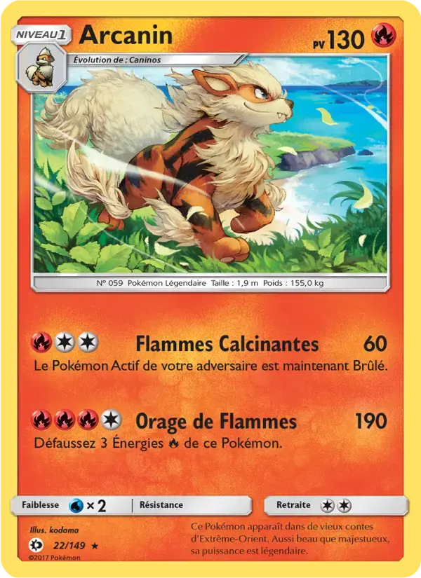 Carte Pokémon Arcanin #22 — Soleil et Lune
