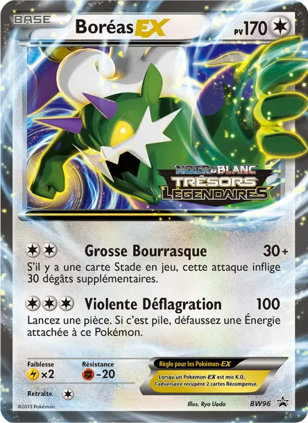 Carte Pokémon Boréas ex #BW96 — Promos Noir et Blanc