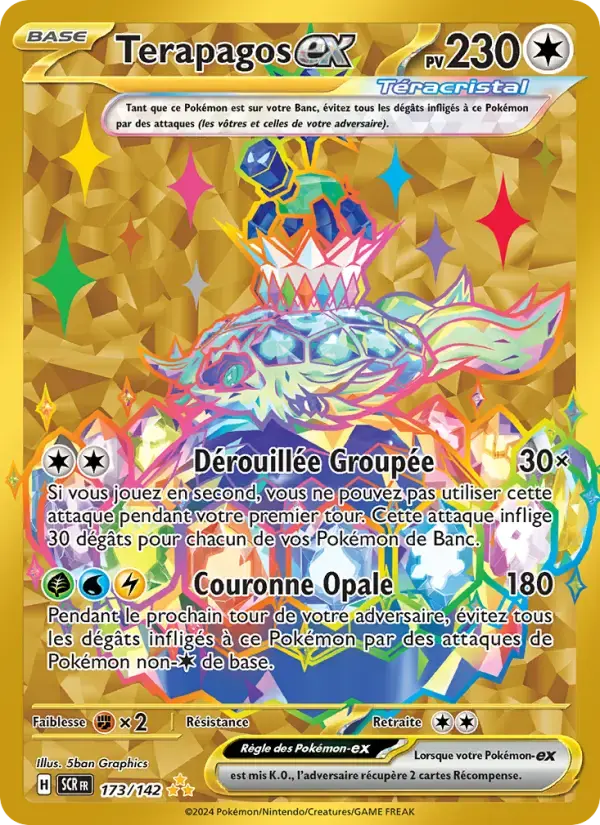 Carte Pokémon Terapagos-ex #173 — Couronne Stellaire