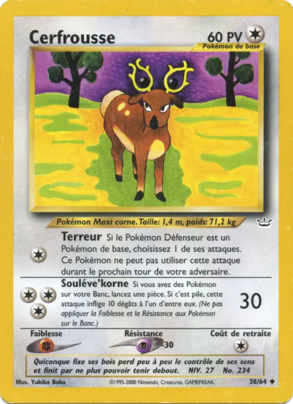 Carte Pokémon Cerfrousse #38 — Neo Revelation
