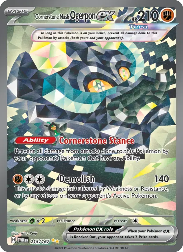 Cornerstone Mask Ogerpon ex #215 — Twilight Masquerade