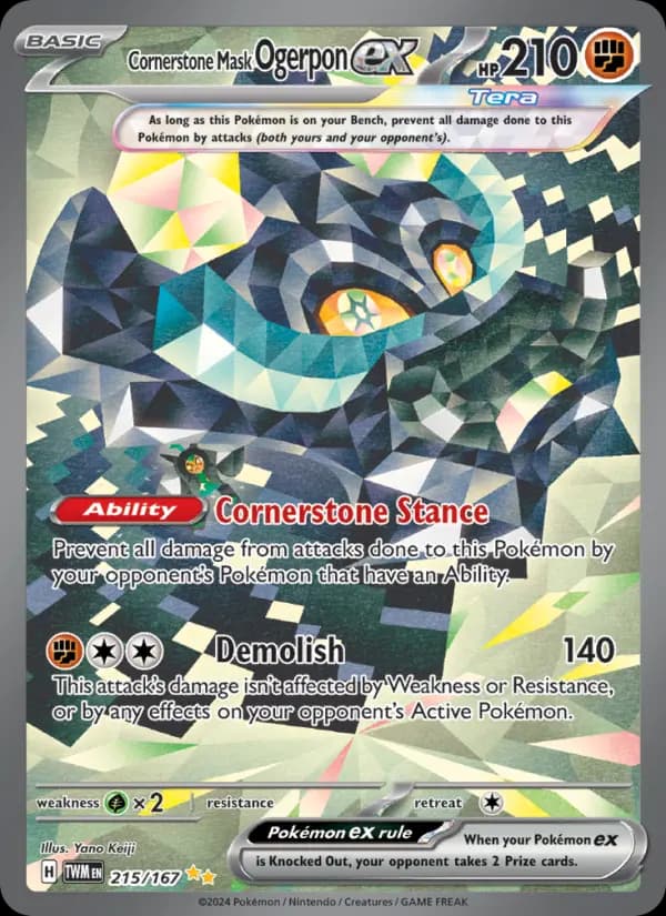 Cornerstone Mask Ogerpon ex #215 — Twilight Masquerade