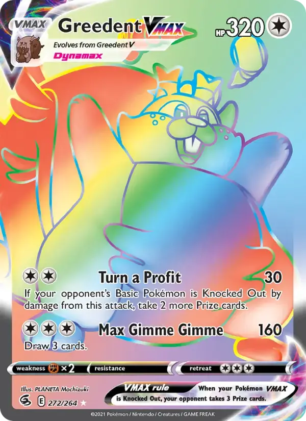 Greedent VMAX #272 — Fusion Strike