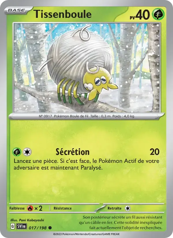 Carte Pokémon Tissenboule #017 — Écarlate et Violet