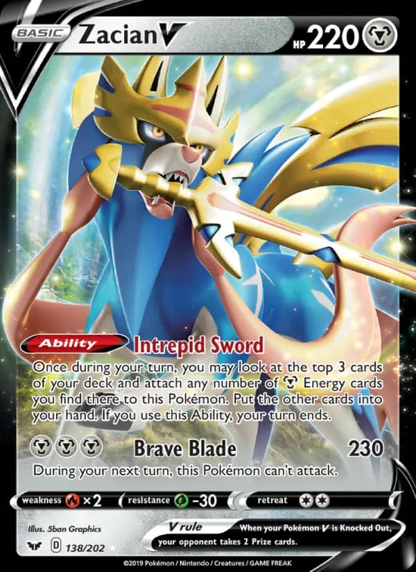 Zacian V #138 — Sword & Shield