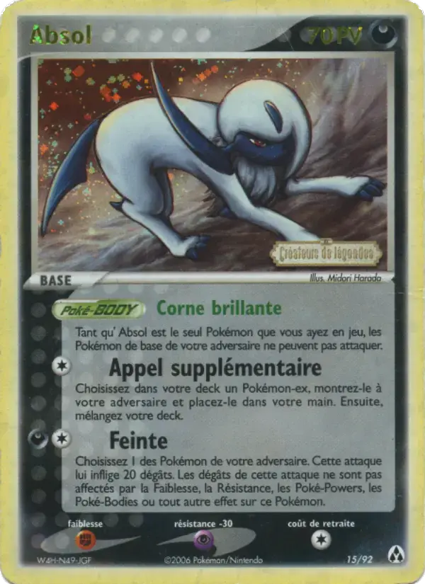 Carte Pokémon Absol #15 — Créateurs de Légendes