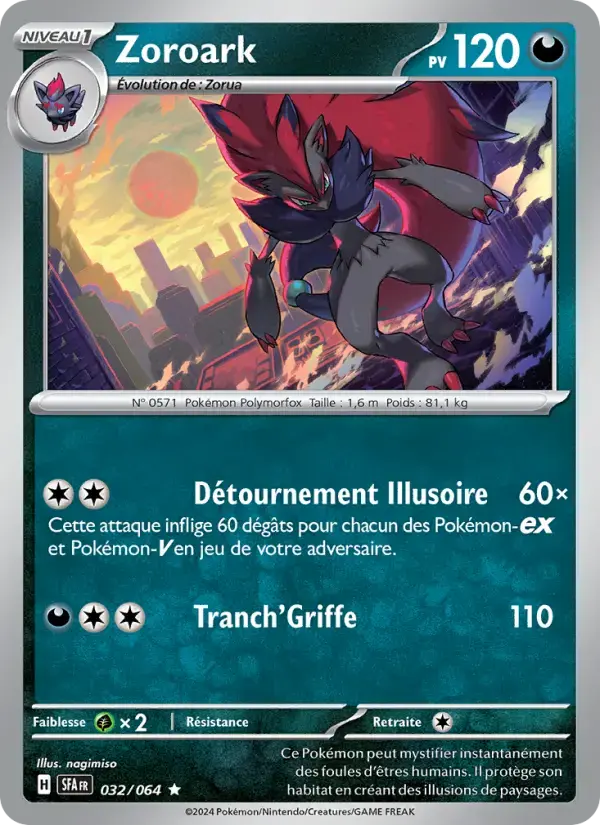 Carte Pokémon Zoroark #032 — Fable Nébuleuse