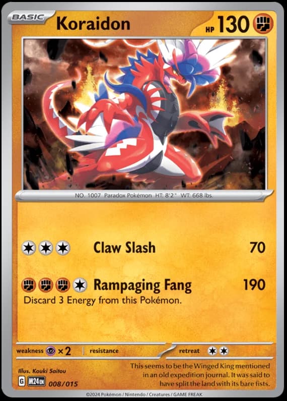 Carte Pokémon Koraidon #8 — 2024 Promo McDonald's