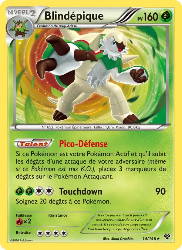 Carte Pokémon Blindépique #14 — XY
