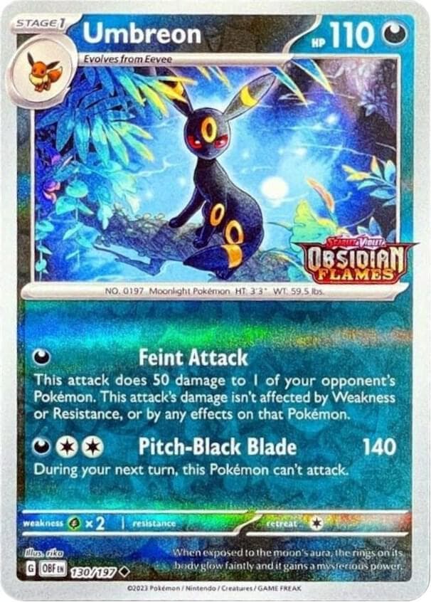 Umbreon #130 Stamp V3 — Obsidian Flames