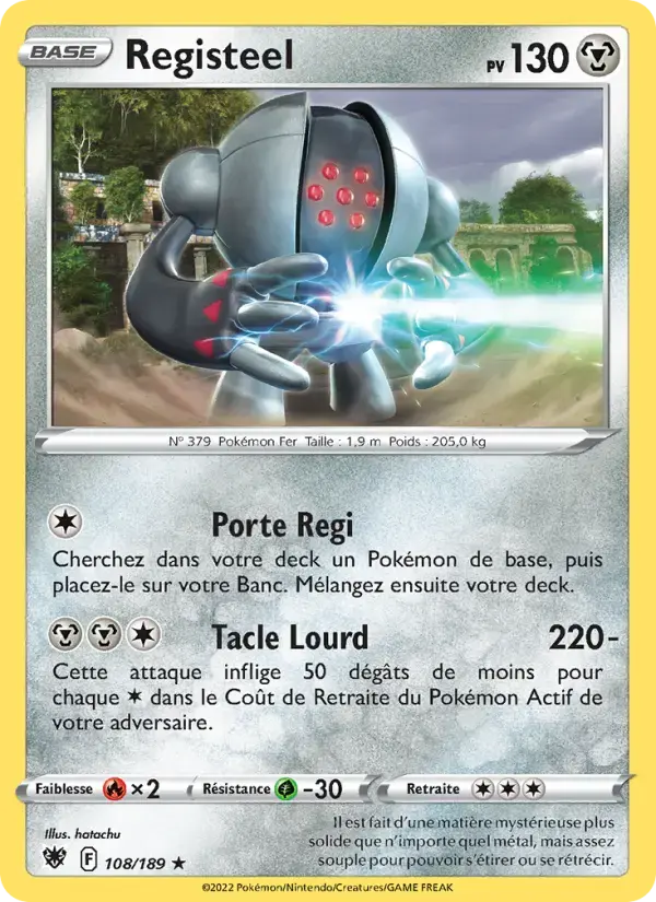 Carte Pokémon Registeel #108 — Astres Radieux