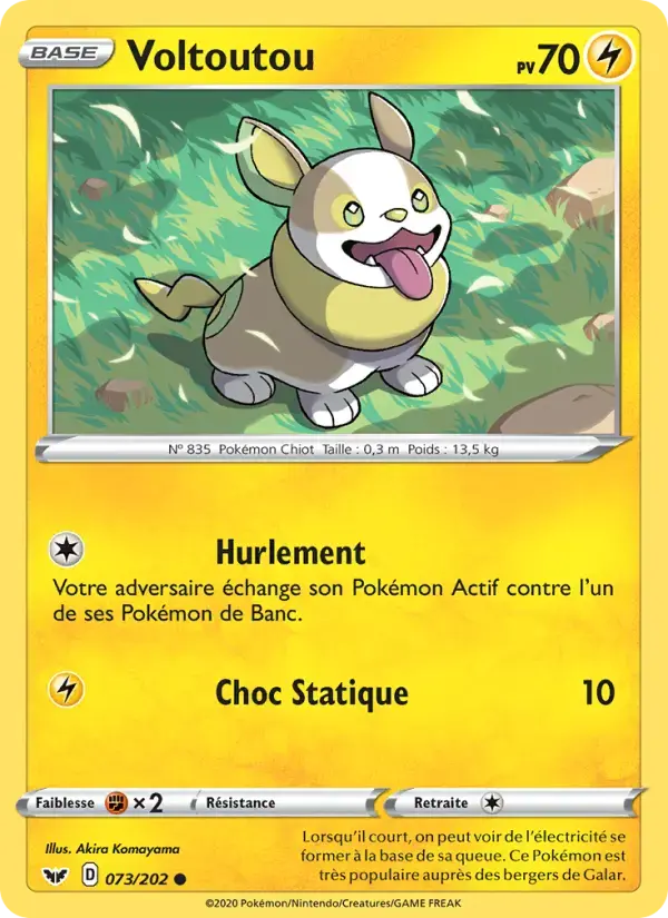 Carte Pokémon Voltoutou #73 — Épée et Bouclier