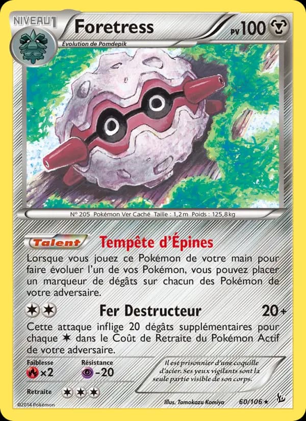 Carte Pokémon Foretress #60 — Étincelles