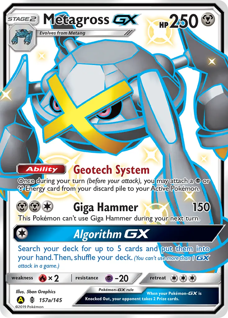 Carte Pokémon Metagross-GX #157a — Gardiens Ascendants