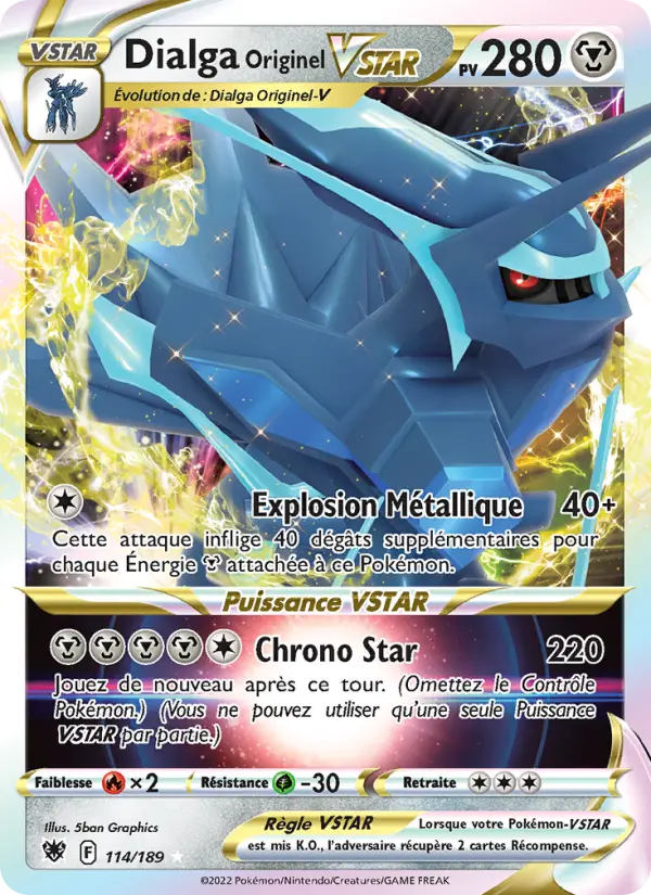 Carte Pokémon Dialga Originel VSTAR #114 — Astres Radieux