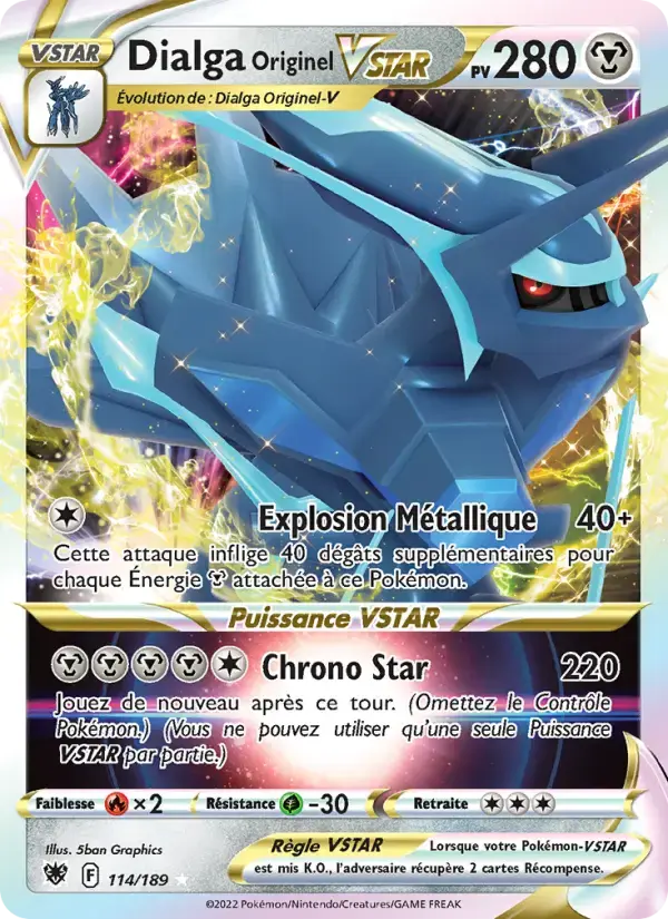 Carte Pokémon Dialga Originel VSTAR #114 — Astres Radieux