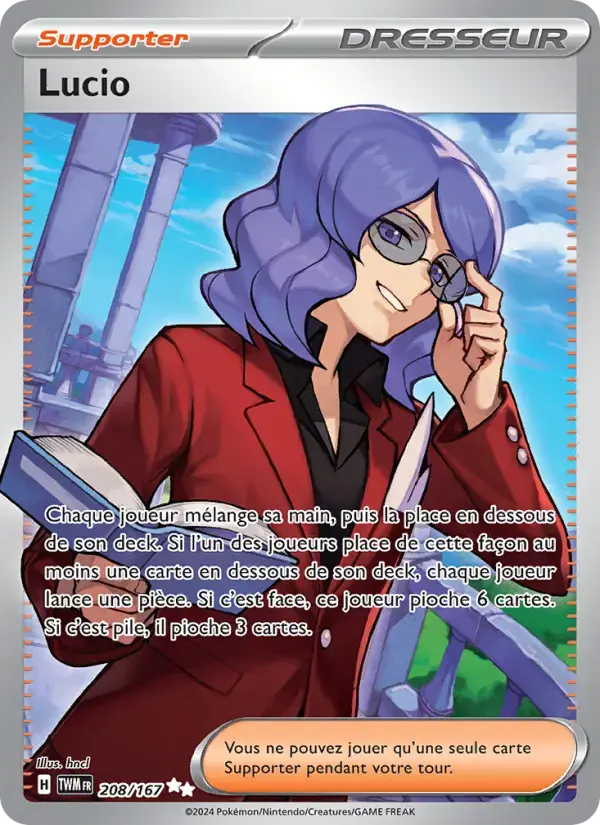 Carte Pokémon Lucio #208 — Mascarade Crépusculaire