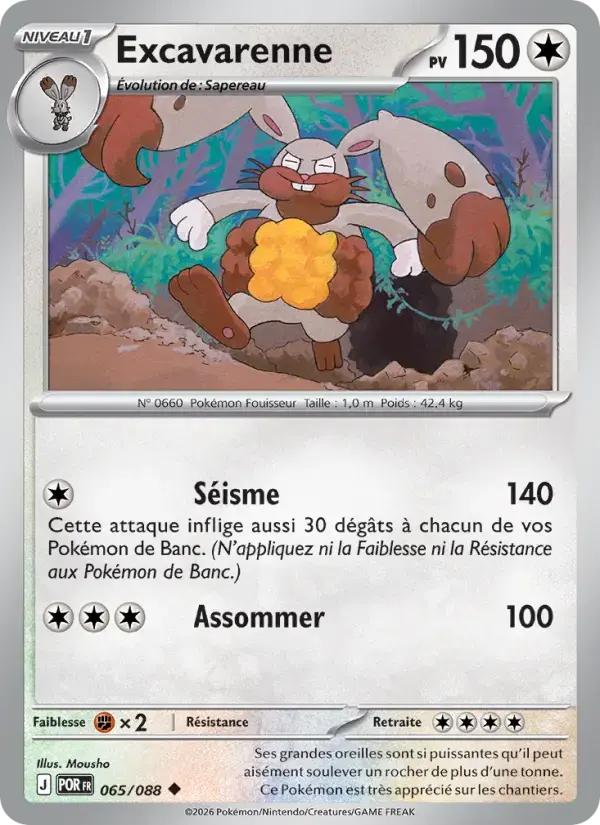 Carte Pokémon Excavarenne #065 — Équilibre Parfait