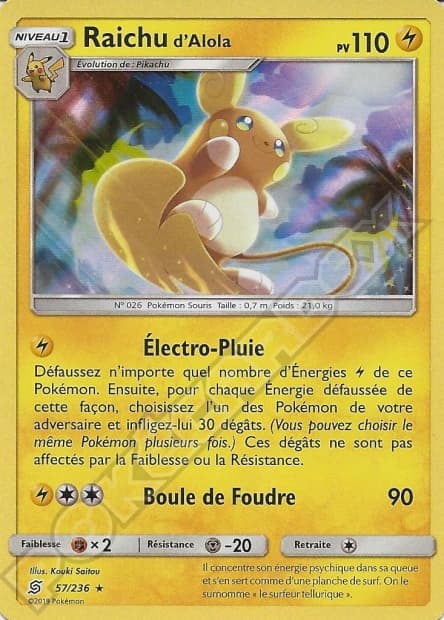 Carte Pokémon Raichu d’Alola #57 — Harmonie des Esprits