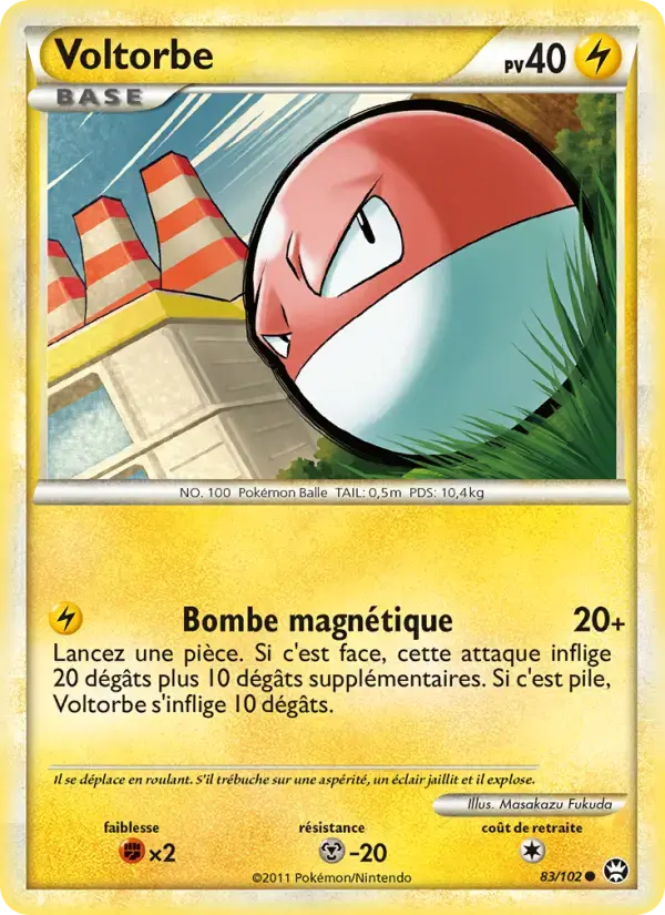 Carte Pokémon Voltorbe #83 — Triomphe
