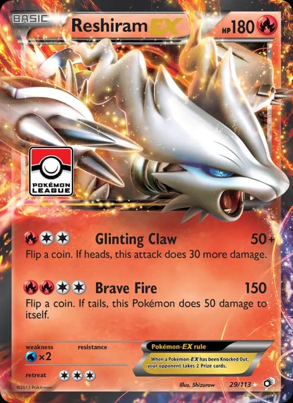 Reshiram-EX #29 — Legendary Treasures