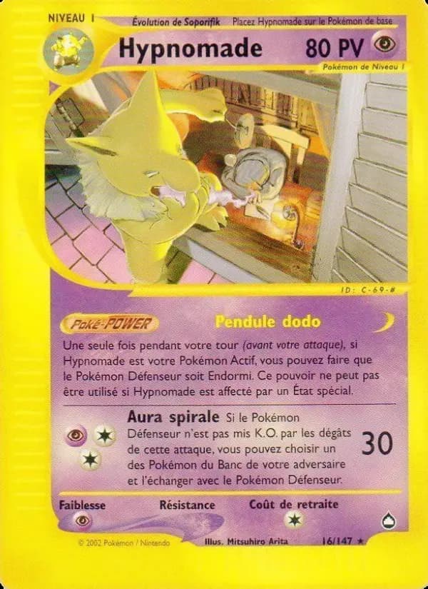 Carte Pokémon Hypnomade #16 — Aquapolis