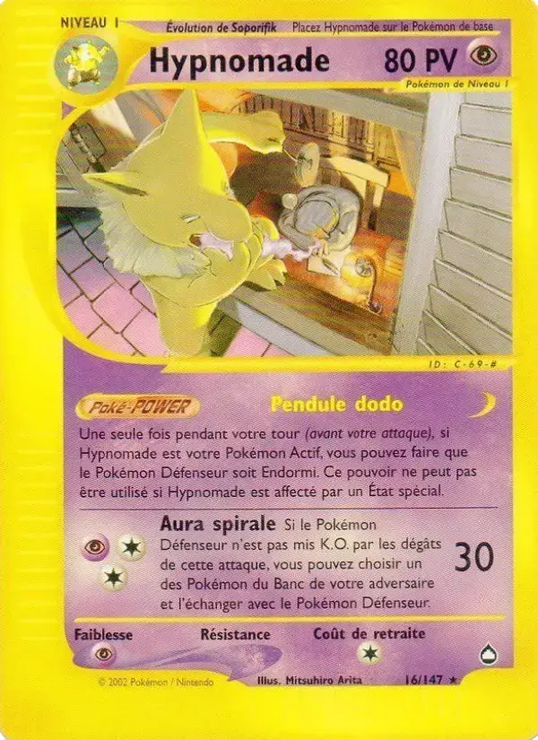 Carte Pokémon Hypnomade #16 — Aquapolis