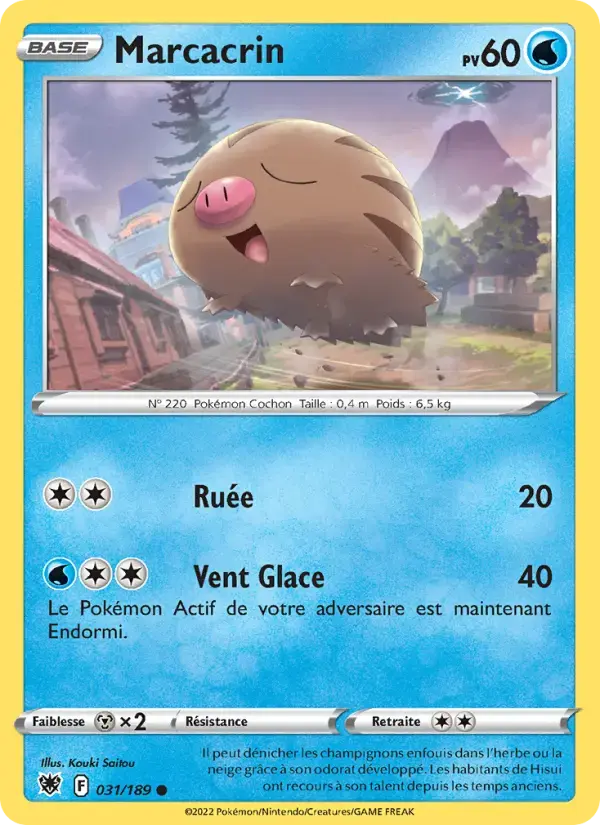 Carte Pokémon Marcacrin #031 — Astres Radieux