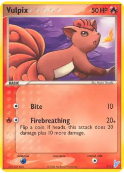 Vulpix #7 — EX Trainer Kit 2 (Minun)