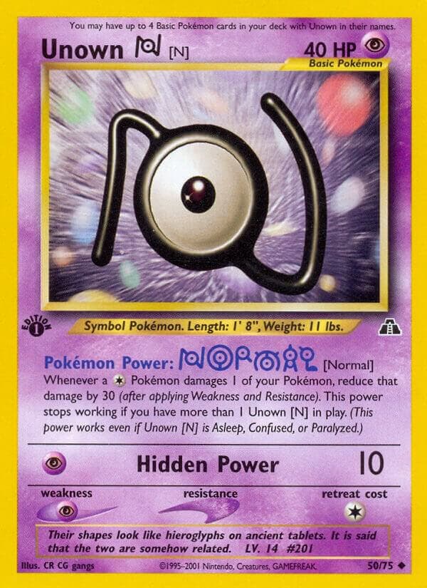 Unown [N] #50 — Neo Discovery