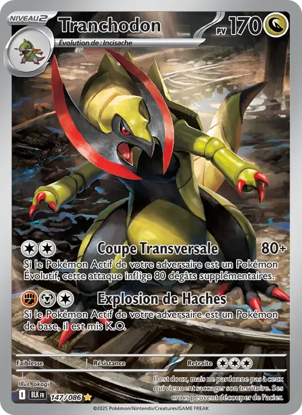 Carte Pokémon Tranchodon #147 — Foudre Noire