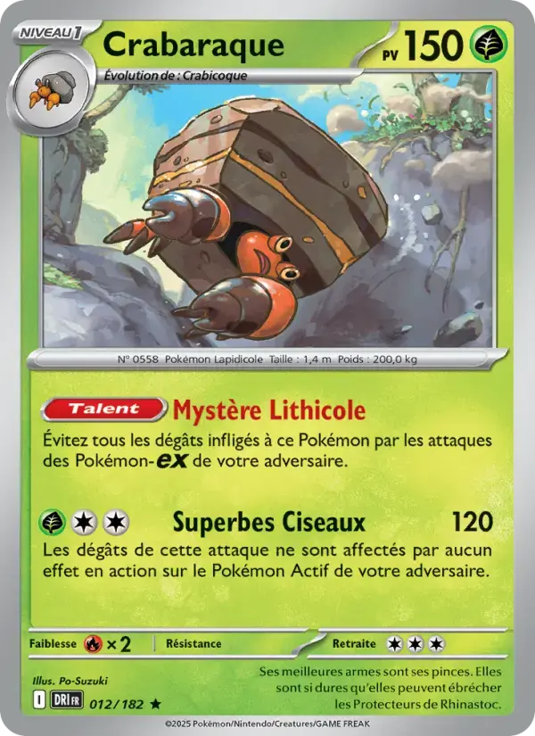 Carte Pokémon Crabaraque #012 — Rivalités Destinées