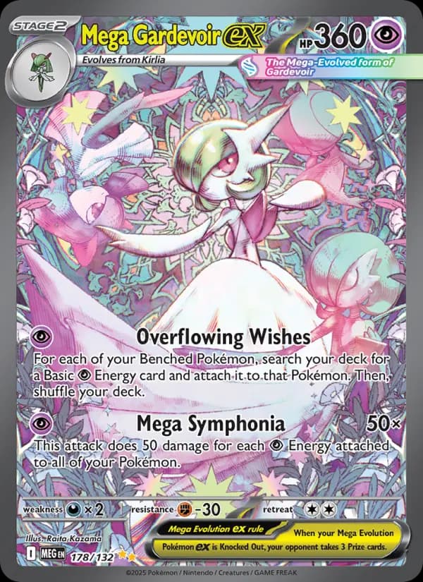 Carte Pokémon Méga-Gardevoir-ex #178 — Méga-Évolution