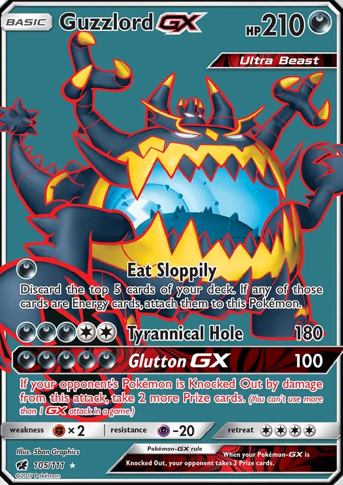 Guzzlord GX #105 — Crimson Invasion