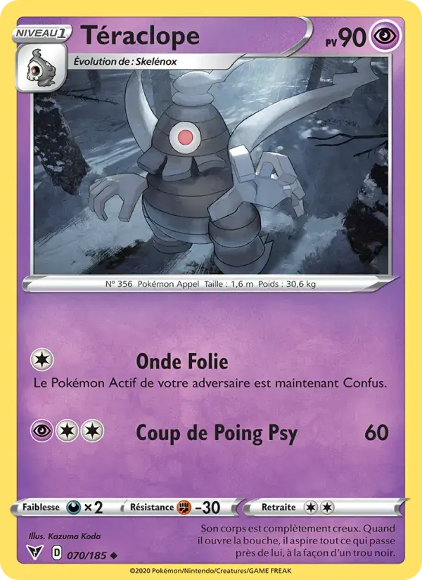 Carte Pokémon Téraclope #70 — Voltage Éclatant