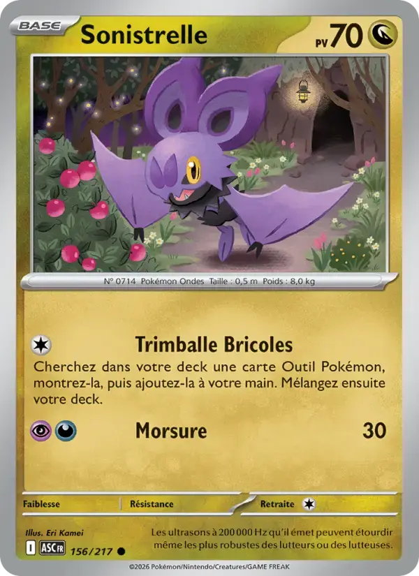 Carte Pokémon Sonistrelle #156 — Héros Transcendants
