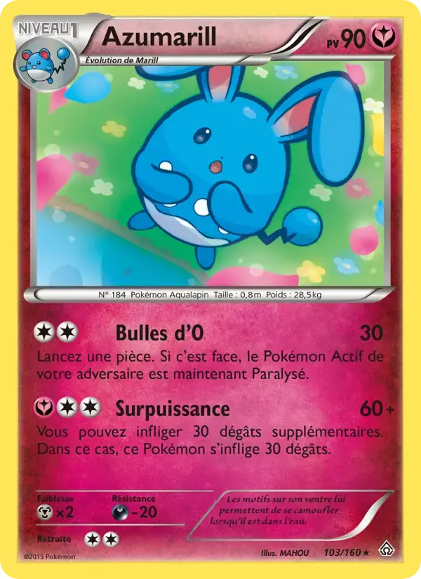 Carte Pokémon Azumarill #103 — Primo-Choc